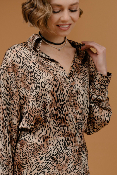 Рубашка JRSy 2389 леопард - фото 4