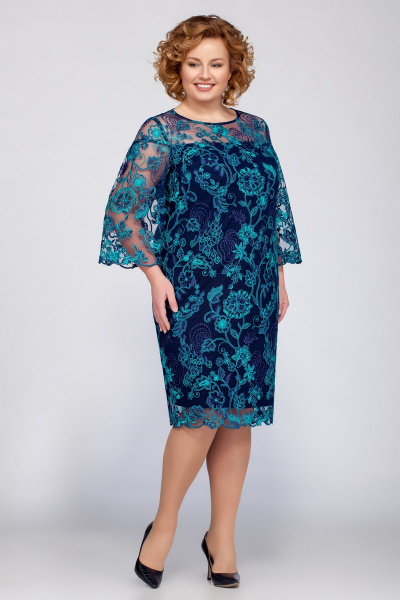 Платье LaKona 969 бирюзово-синий - фото 1
