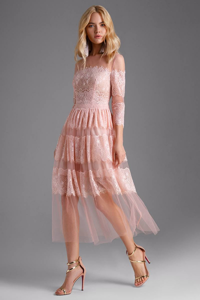Платье LaVeLa L1760 розовый - фото 1