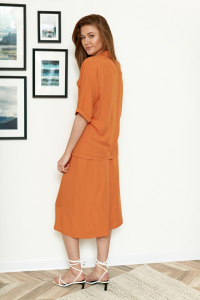 Блуза, юбка Ertanno 2040 оранжевый - фото 6