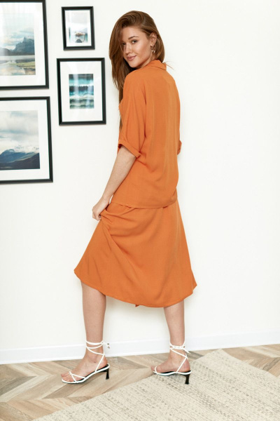 Блуза, юбка Ertanno 2040 оранжевый - фото 5