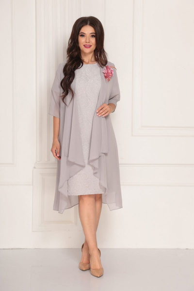 Накидка, платье Solomeya Lux 712 серый - фото 1