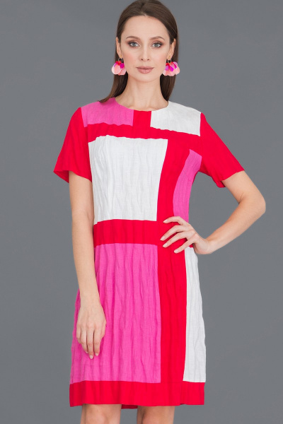 Платье Ружана 148-2 красный - фото 1