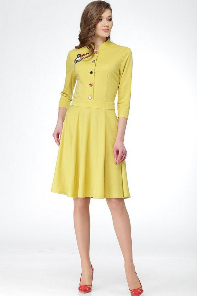 Платье LadisLine 937 желтый - фото 2