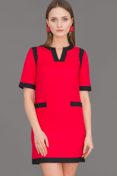 Платье Ружана 229-2 красный - фото 1