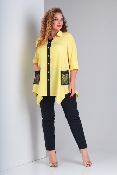Блуза, брюки Danaida 1812 желтый+синий - фото 3