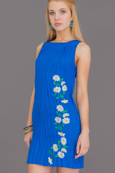 Платье Ружана 198-2 синий - фото 1