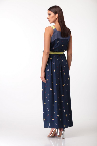Платье ANASTASIA MAK 710 синий+бабочки - фото 4