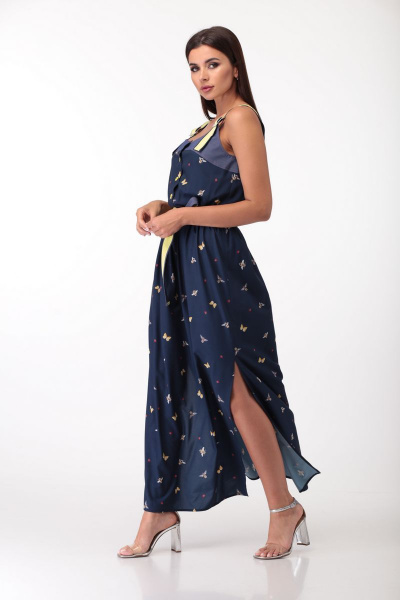 Платье ANASTASIA MAK 710 синий+бабочки - фото 2