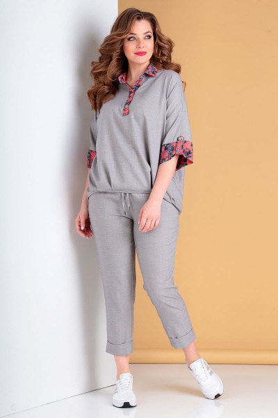 Блуза, брюки Liona Style 752 серый - фото 1