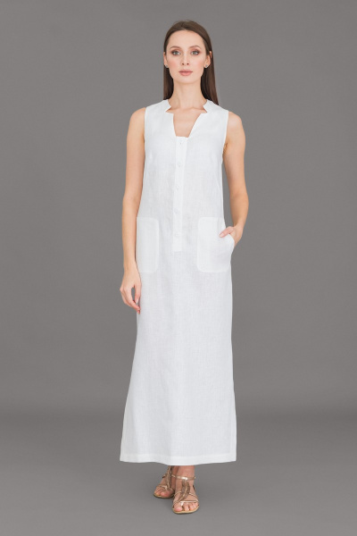 Платье Ружана 322-2 белый - фото 2