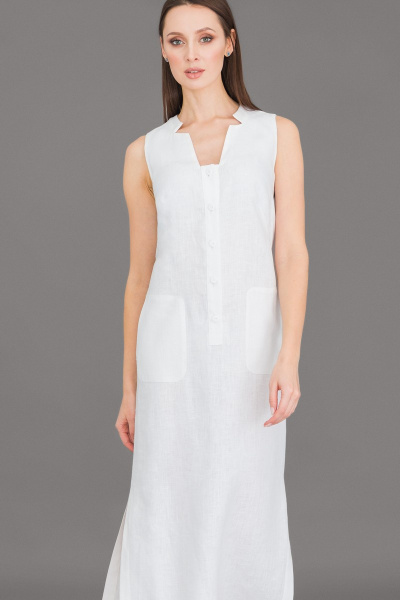 Платье Ружана 322-2 белый - фото 1