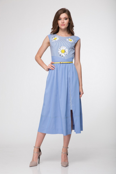 Платье LadyThreeStars 1777 голубой - фото 1