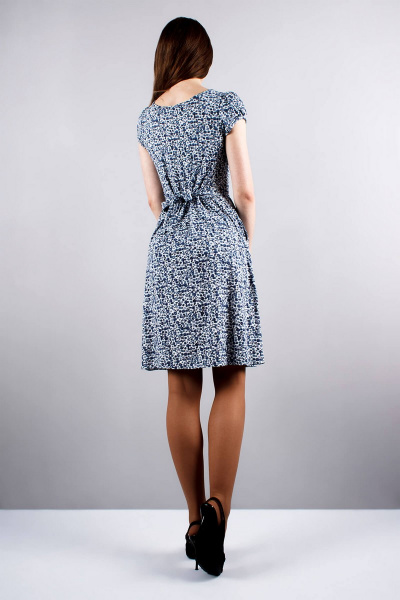 Платье Mita ЖМ721 белый+синий - фото 4