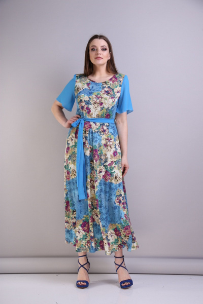 Платье ANASTASIA MAK 500 голубой - фото 1