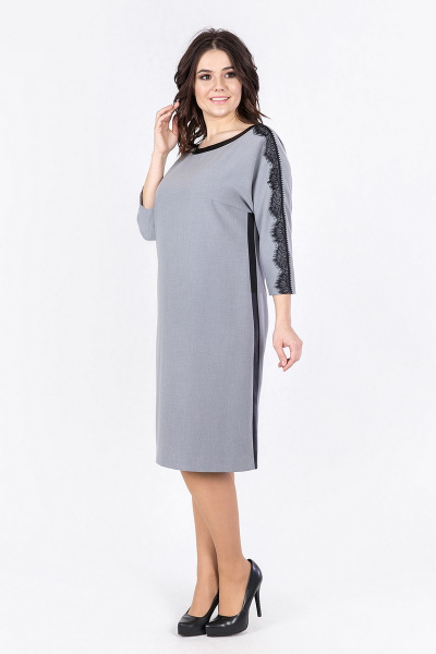 Платье Daloria 1398 серый - фото 1