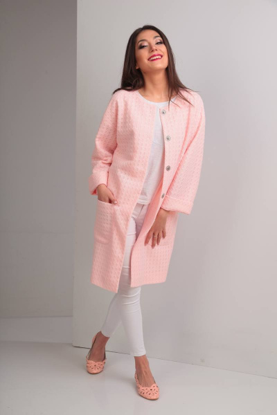 Пальто TVIN 5266 розовый - фото 3