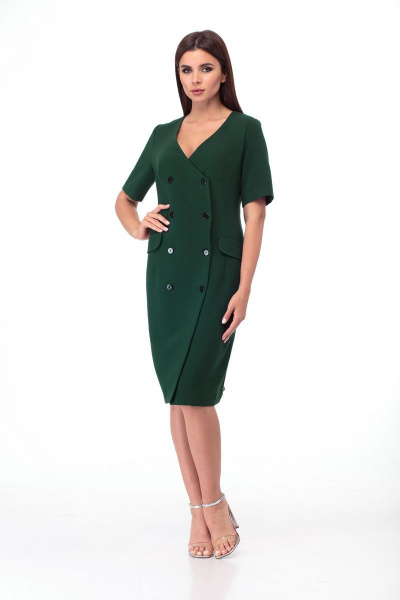 Платье Anelli 333 зеленый - фото 1