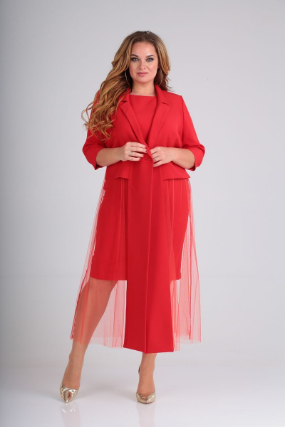 Жакет, платье SVT-fashion 546 красный - фото 1
