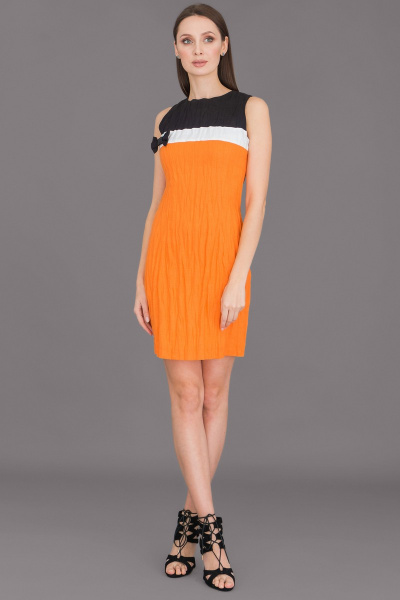 Платье Ружана 207-2 оранжевый - фото 2