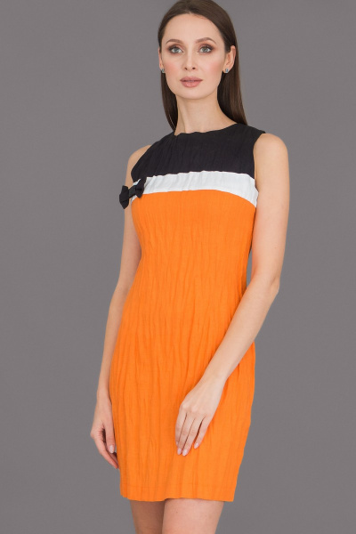 Платье Ружана 207-2 оранжевый - фото 1