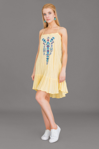 Платье Ружана 210-4 нежный-желтый - фото 2