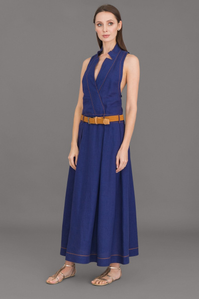 Платье Ружана 287-4 темно-синий - фото 1