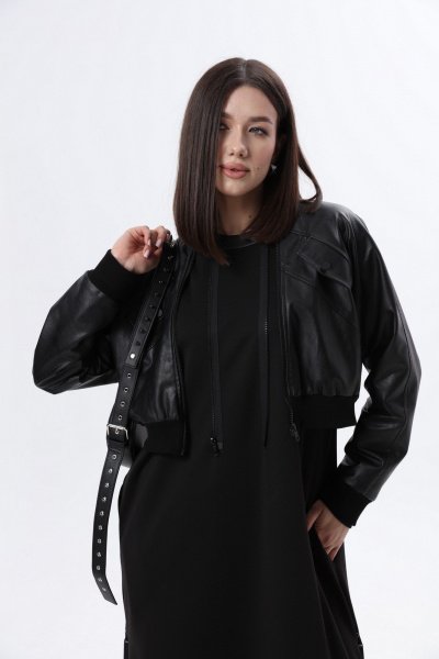 Куртка, платье LM М60 черная_кожа - фото 15