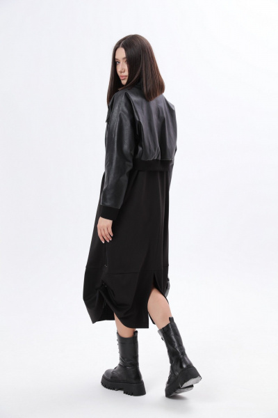 Куртка, платье LM М60 черная_кожа - фото 13