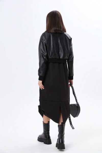 Куртка, платье LM М60 черная_кожа - фото 11