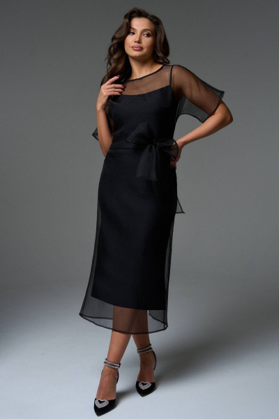 Платье LeNata 16356 черный - фото 7
