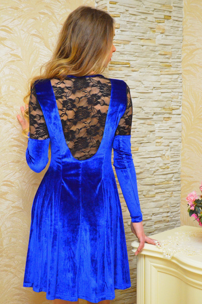 Платье Lejole 1534 синий - фото 2