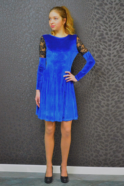 Платье Lejole 1534 синий - фото 3