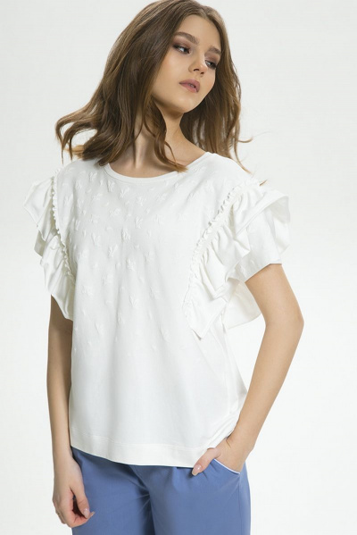 Блуза LaVeLa L50127 белый - фото 6