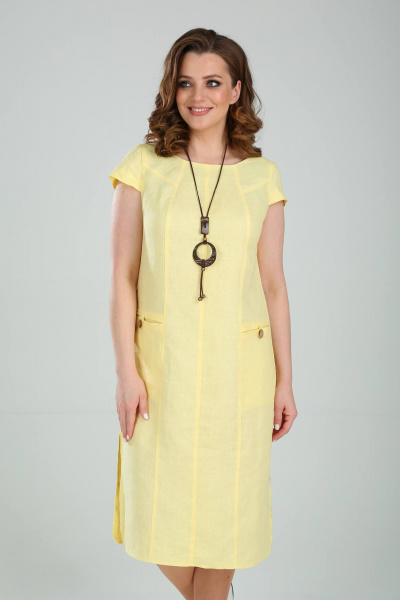 Платье Rishelie 703 желтый - фото 2