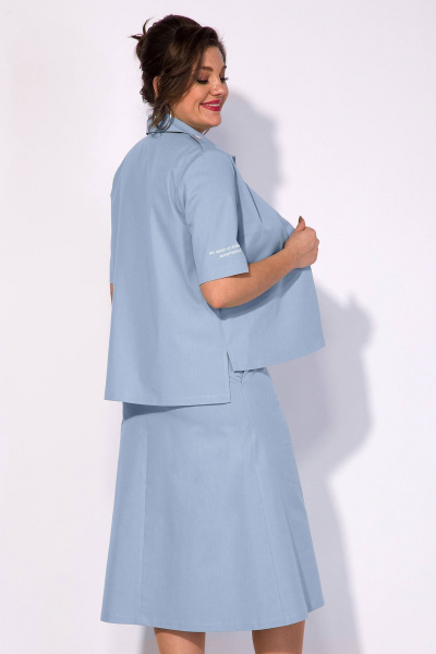 Жакет, юбка Liliana 1296 голубой - фото 4