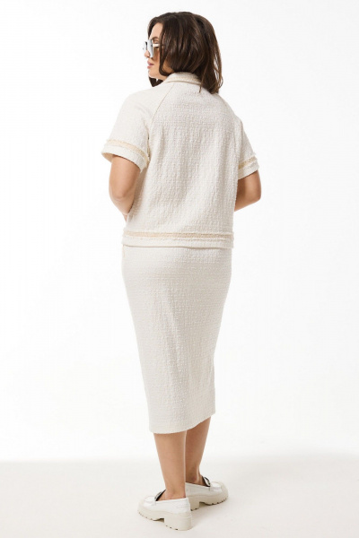 Блуза, юбка Mislana 1070 белый+кремовый - фото 6