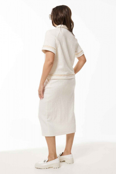 Блуза, юбка Mislana 1070 белый+кремовый - фото 3