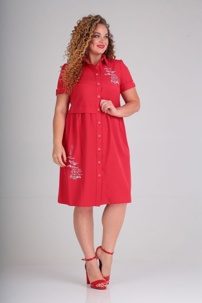 Платье SOVITA M-638 красный - фото 4