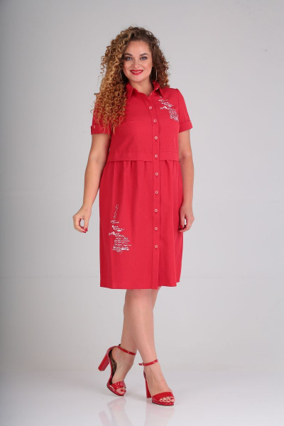 Платье SOVITA M-638 красный - фото 3