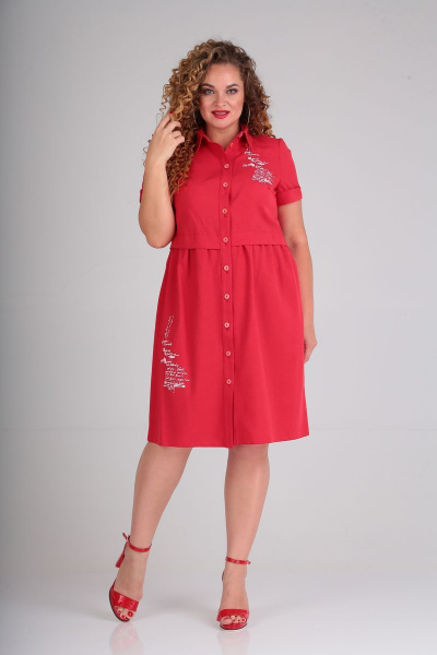 Платье SOVITA M-638 красный - фото 2
