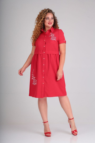 Платье SOVITA M-638 красный - фото 1