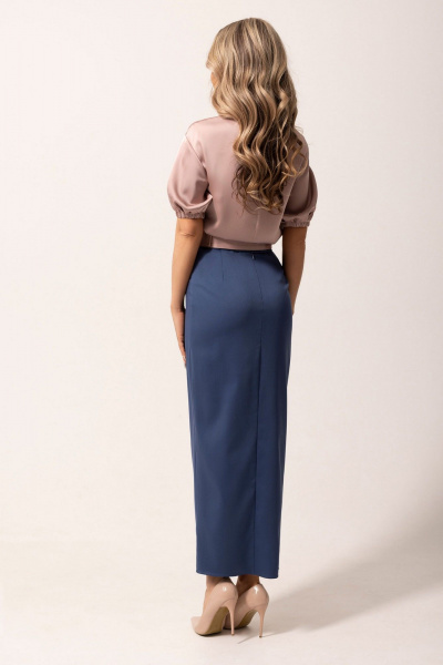 Блуза, юбка Golden Valley 6588 синий-розовый - фото 3