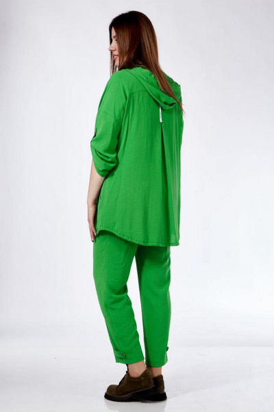 Брюки, кардиган, футболка Милора-стиль 1206 зеленый - фото 3