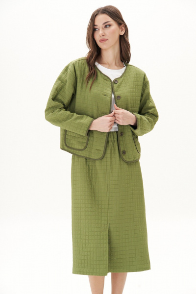 Жакет, юбка Fantazia Mod 4616 зеленый - фото 4