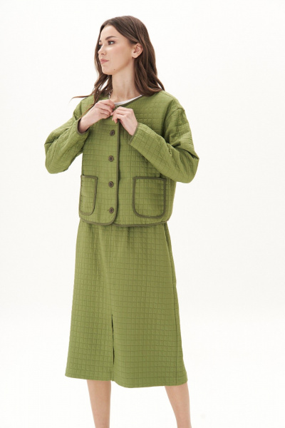 Жакет, юбка Fantazia Mod 4616 зеленый - фото 3