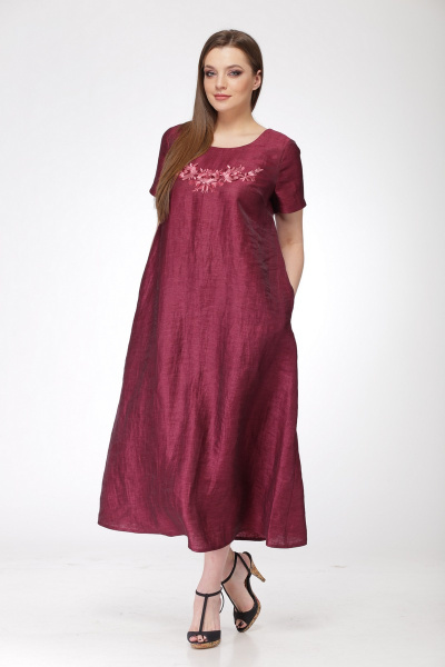 Платье MALI 429 бордовый - фото 1