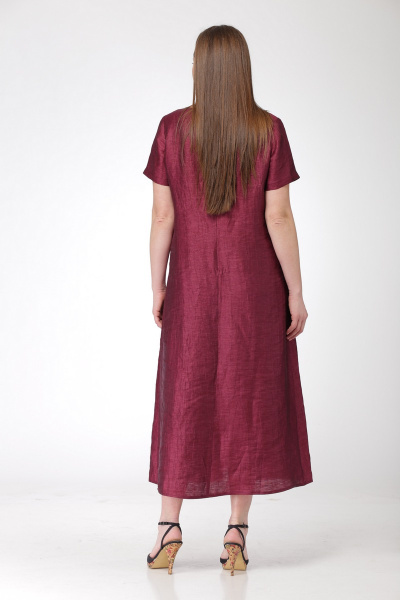 Платье MALI 429 бордовый - фото 2