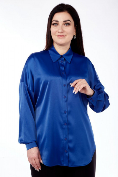 Блуза Nati Brend 0011 синий - фото 5