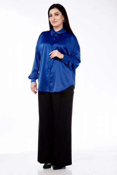 Блуза Nati Brend 0011 синий - фото 4